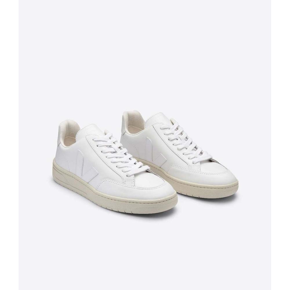 Veja V-12 LEATHER Joggesko Dame Hvite | NO 674GSO